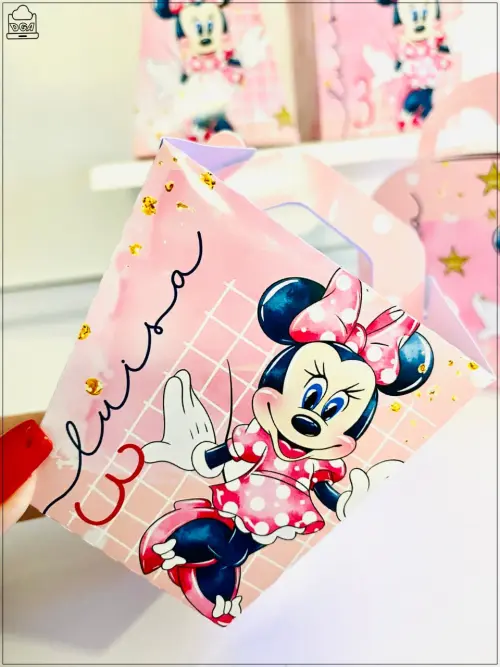 Kit Minnie Rosa-SA| Festa Infantil | Kit Econômico Pegue e Monte |20 Peças