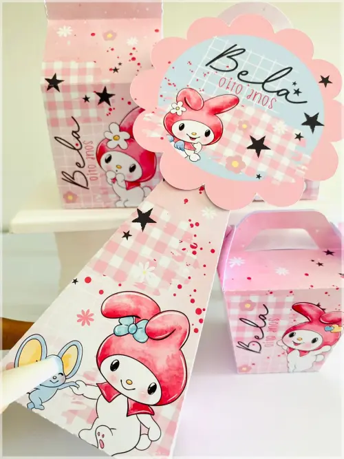 Kit My Melody-SA| Festa Infantil | Kit Econômico Pegue e Monte |