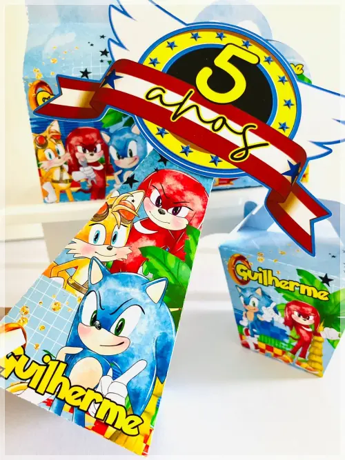 Kit Sonic-SA| Festa Infantil | Kit Econômico Pegue e Monte |32 P