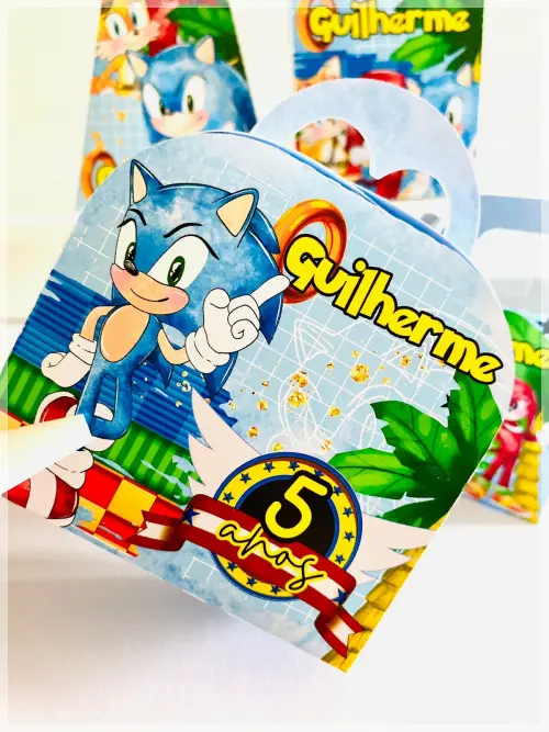 Kit Sonic-SA| Festa Infantil | Kit Econômico Pegue e Monte |40 P