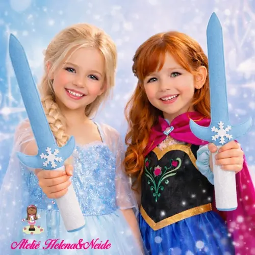 Espada Lembrancinha Frozen Personalizada Embalada Fita e Tag Leve 12 Pague 10