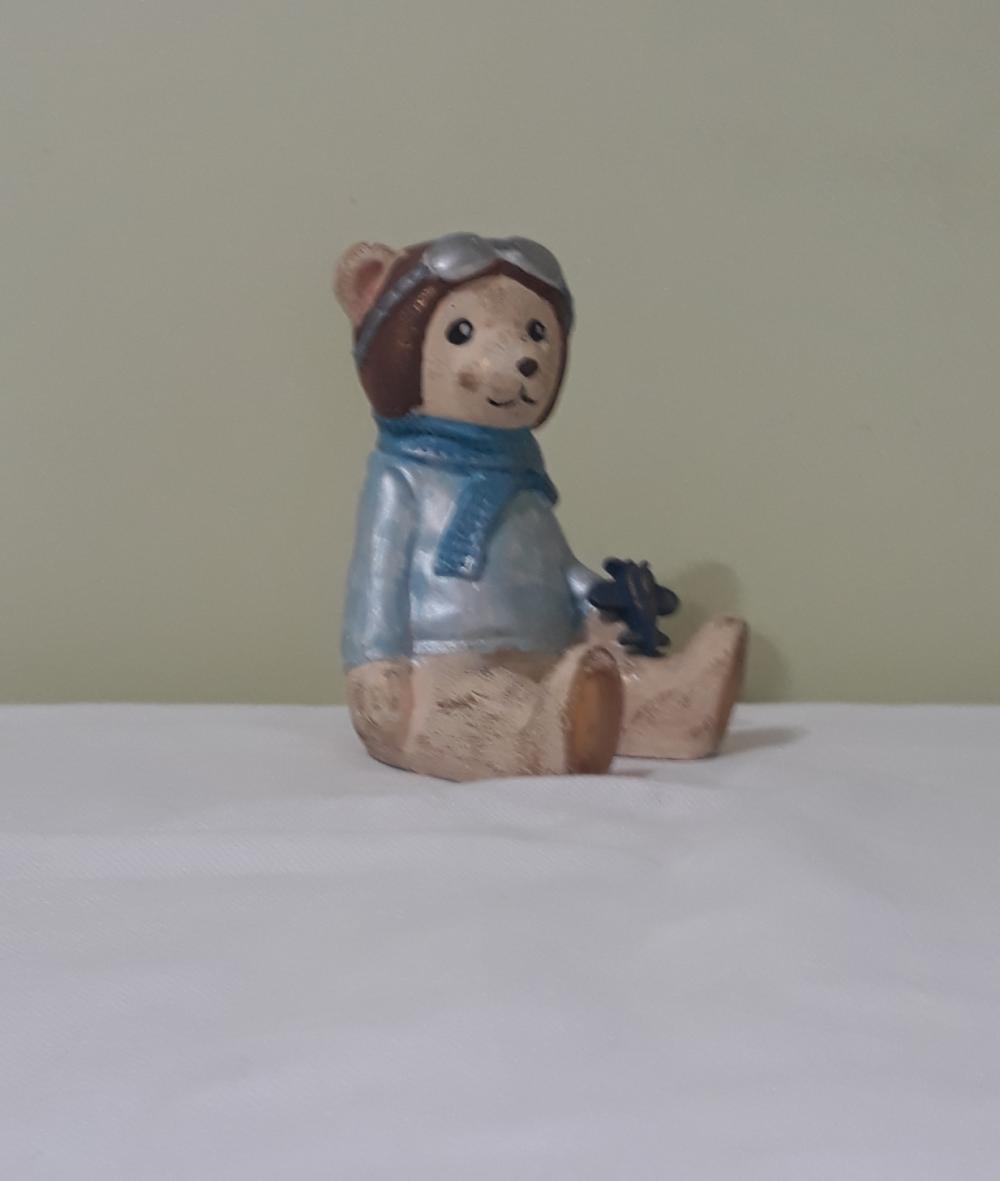 Urso de resina para decoração quarto de bebê
