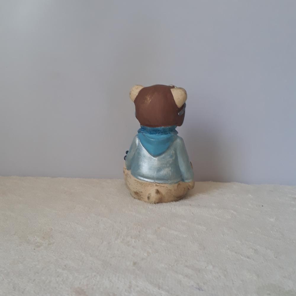 Urso de resina para decoração quarto de bebê