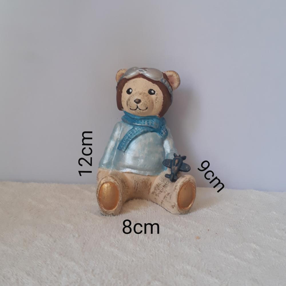 Urso de resina para decoração quarto de bebê