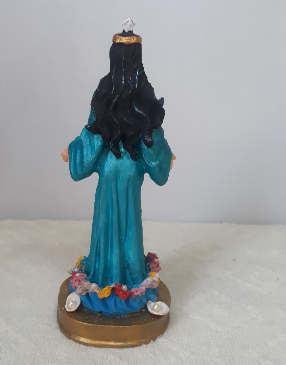 Imagem Iemanjá 16cm – Resina e Pintada à Mão