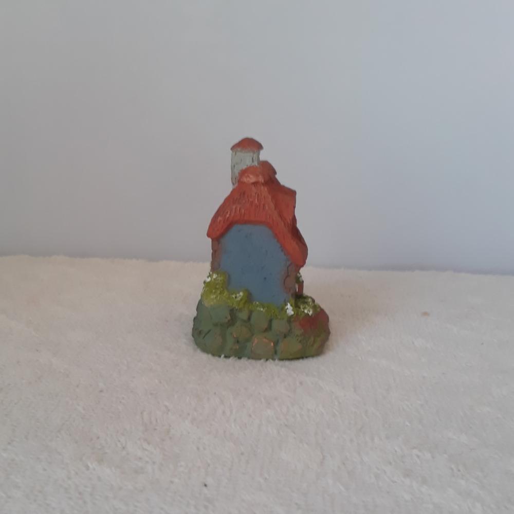 Casa azul miniatura para vaso de bonsai