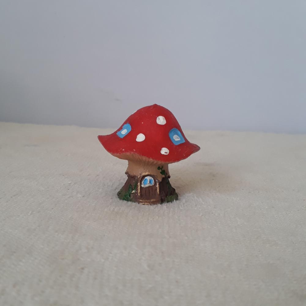 Casa Mini Cogumelo de Resina