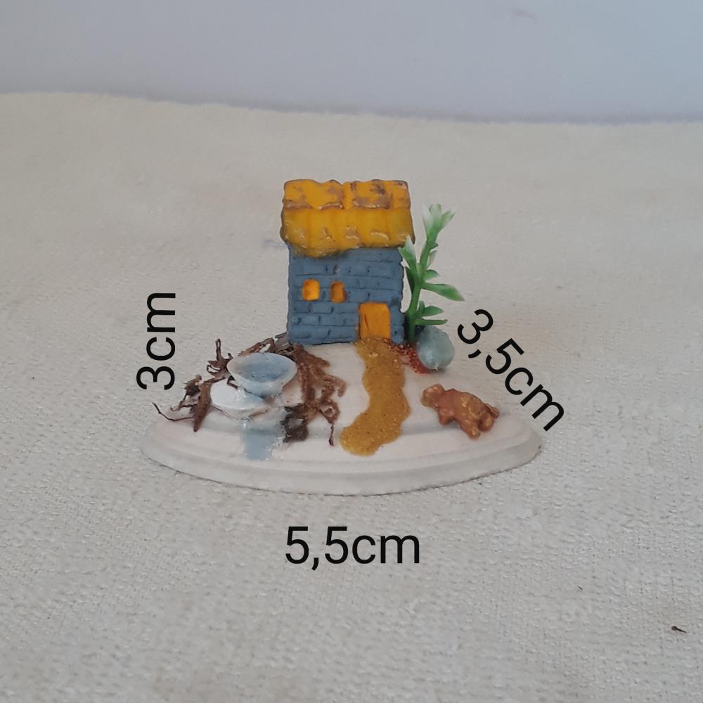 Cenário em concha miniaturas de resina