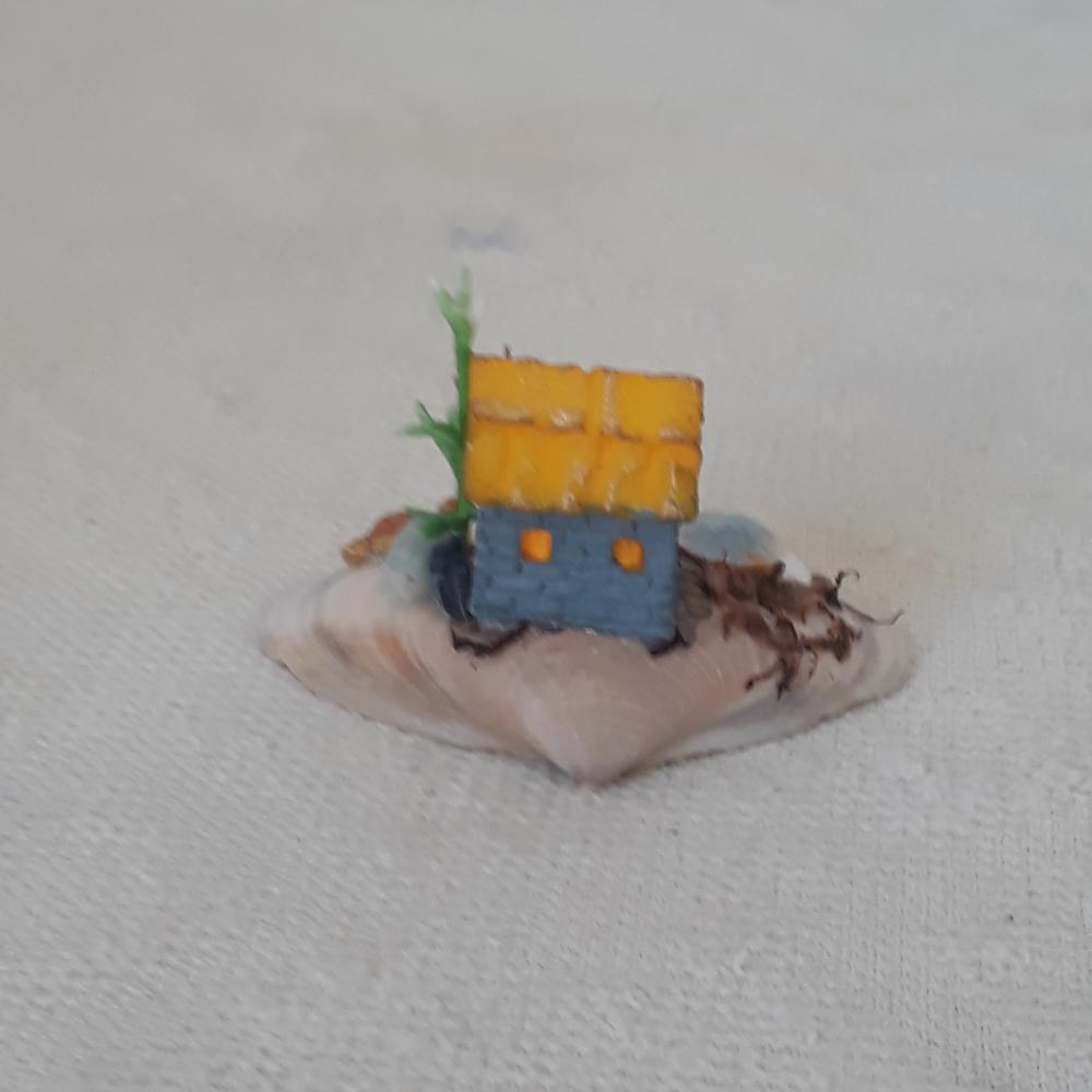 Cenário em concha miniaturas de resina