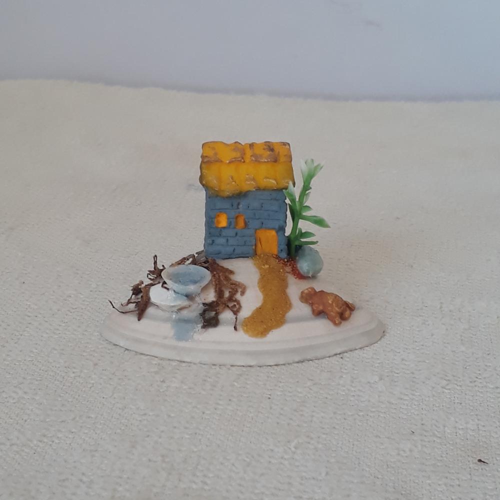 Cenário em concha miniaturas de resina