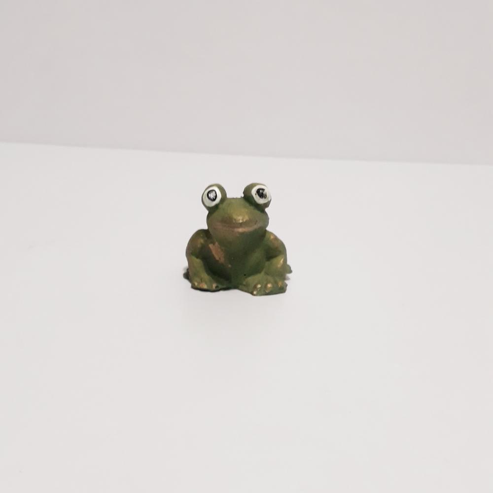 Sapo  miniatura de resina para terrário