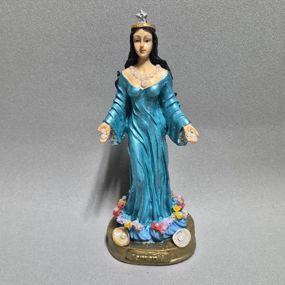 Imagem Iemanjá 16cm – Resina e Pintada à Mão