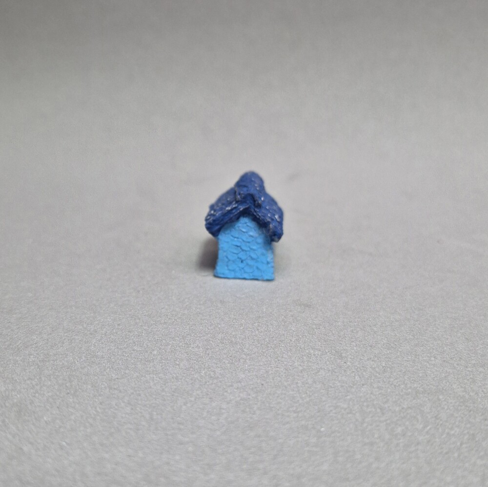 Casa azul Miniatura de Resina