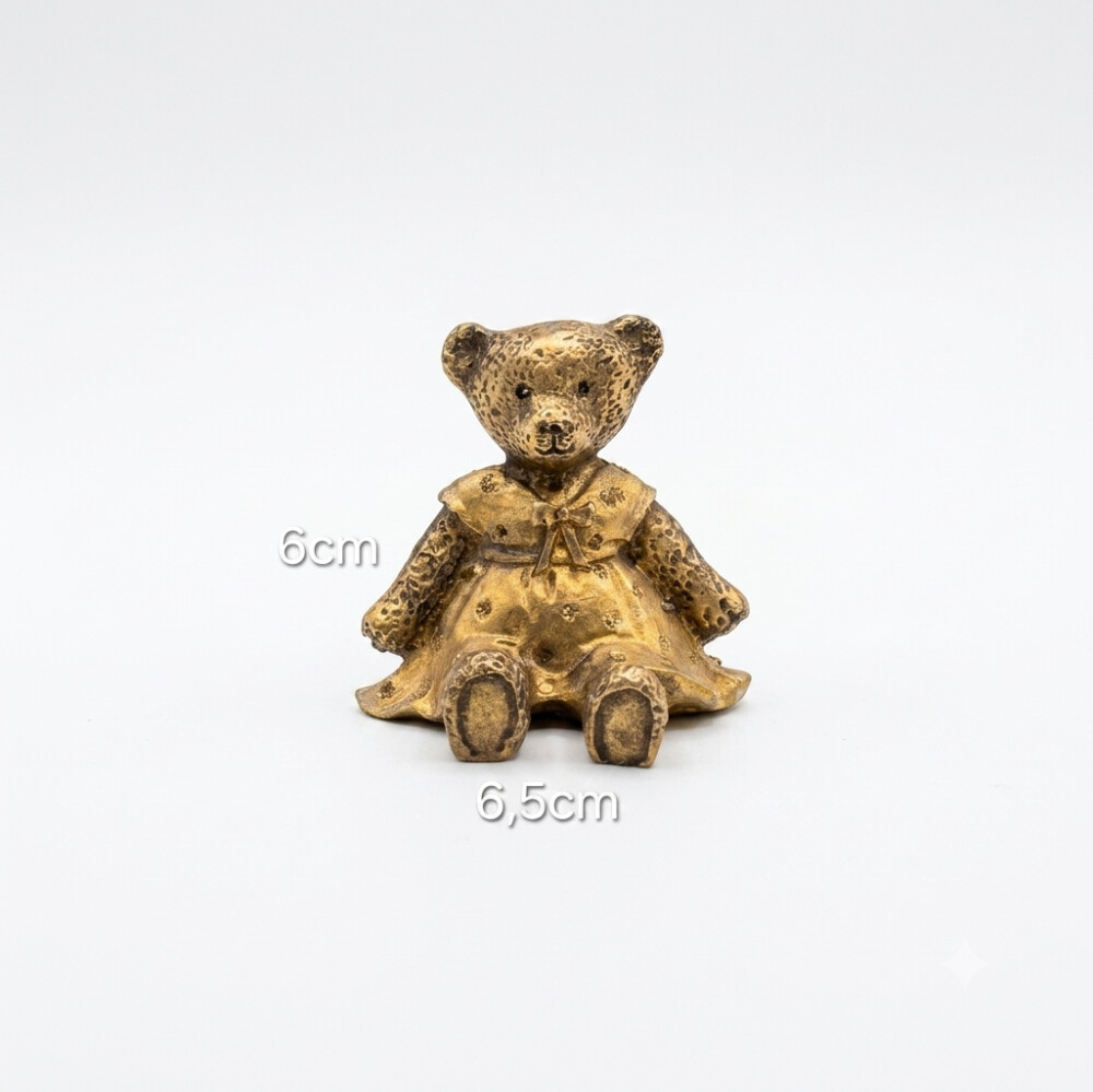 Ursa em resina pintada a mão