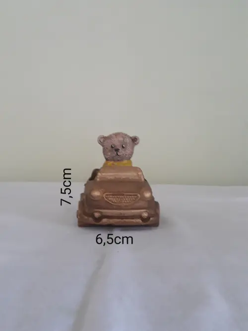 Urso motorista em resina