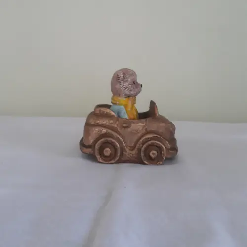 Urso motorista em resina