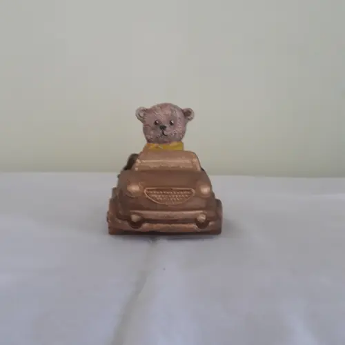 Urso motorista em resina