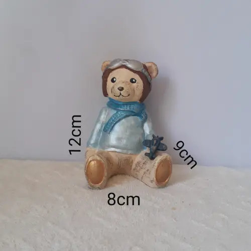 Urso de resina para decoração quarto de bebê