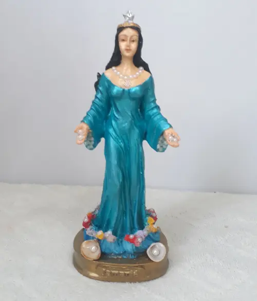 Imagem Iemanjá 16cm – Resina e Pintada à Mão