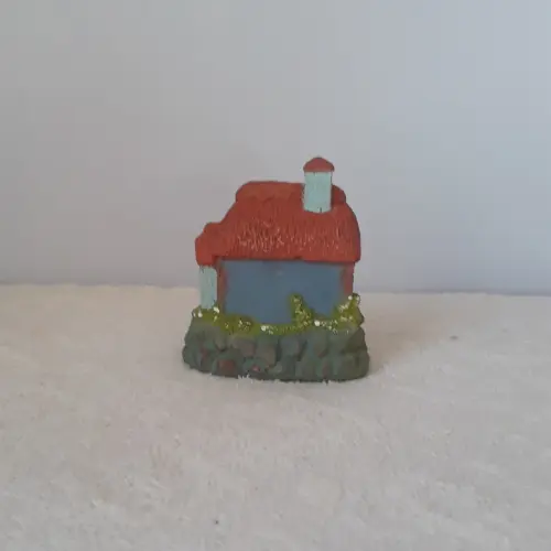 Casa azul miniatura para vaso de bonsai