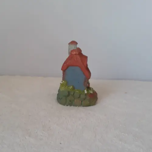 Casa azul miniatura para vaso de bonsai