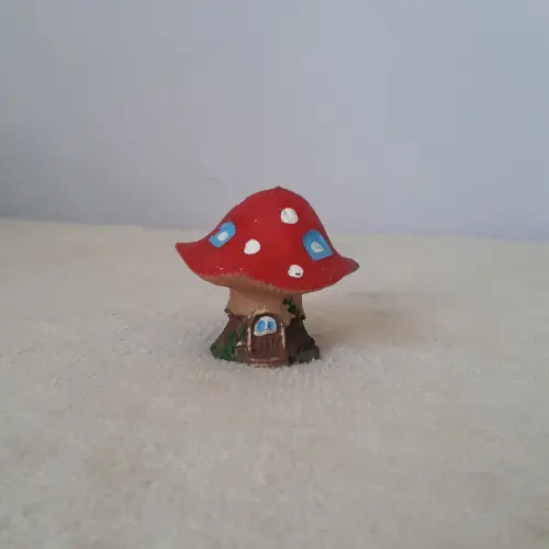Casa Mini Cogumelo de Resina