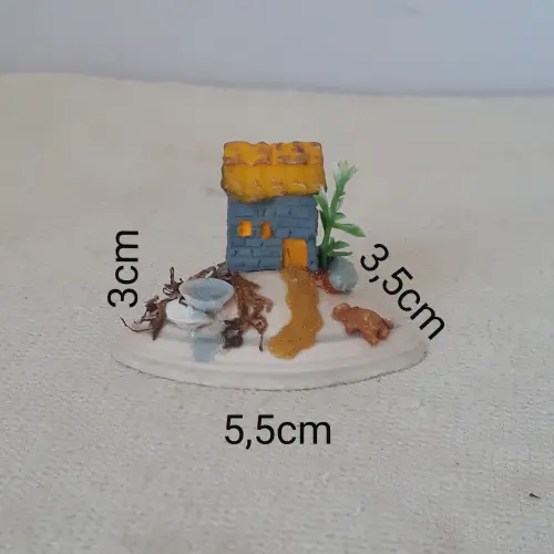 Cenário em concha miniaturas de resina