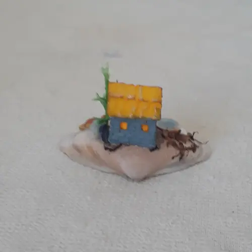 Cenário em concha miniaturas de resina