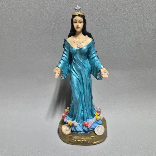 Imagem Iemanjá 16cm – Resina e Pintada à Mão