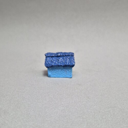 Casa azul Miniatura de Resina