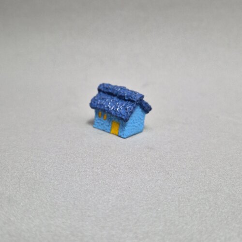 Casa azul Miniatura de Resina