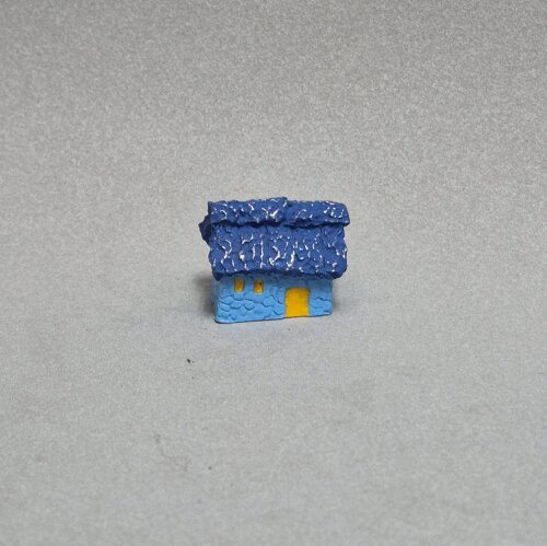 Casa azul Miniatura de Resina