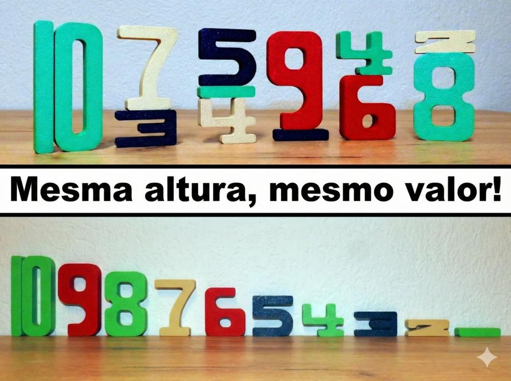 Kit Matemática Montessori: Números de Altura Proporcional