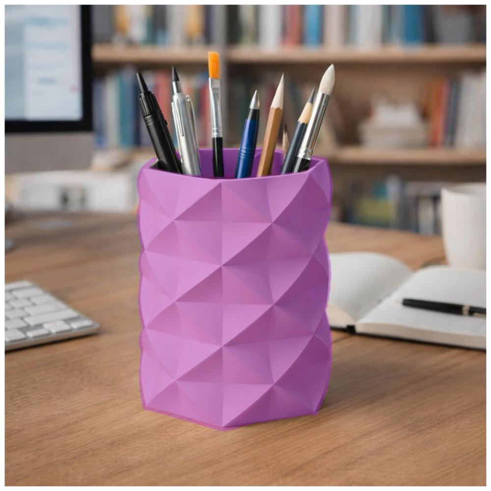 Porta Canetas Geométrico Low Poly - Várias Cores