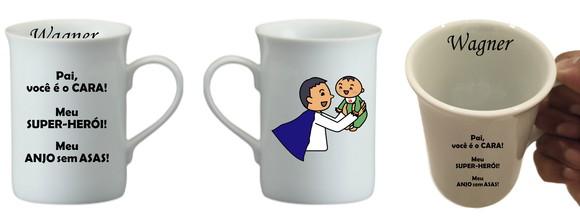 Caneca Pai Super-herói Personalizada