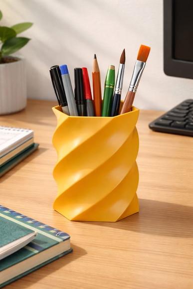 Organizador de Mesa / Porta canetas - Design Espiral Torcido Mode