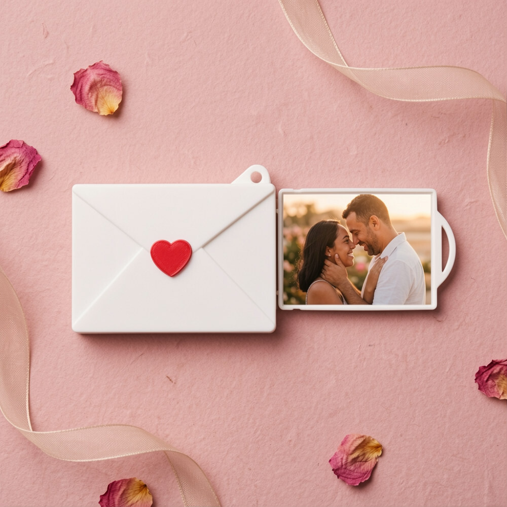 Chaveiro Envelope para Foto ou Mensagem – Porta Retrato Retrát