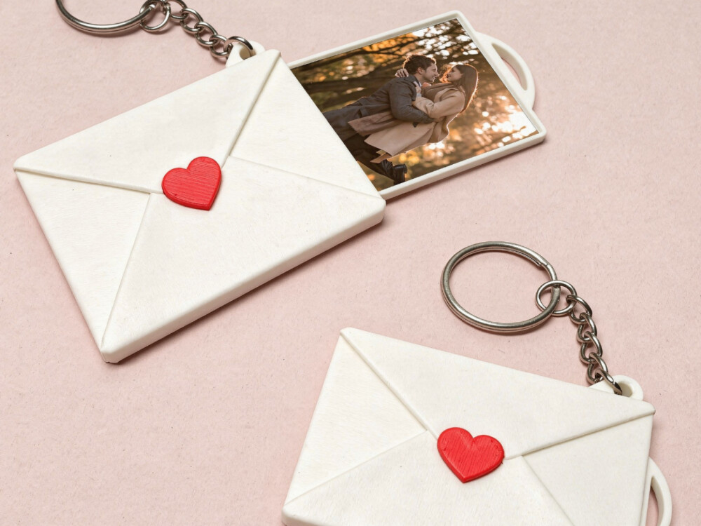 Chaveiro Envelope para Foto ou Mensagem – Porta Retrato Retrát