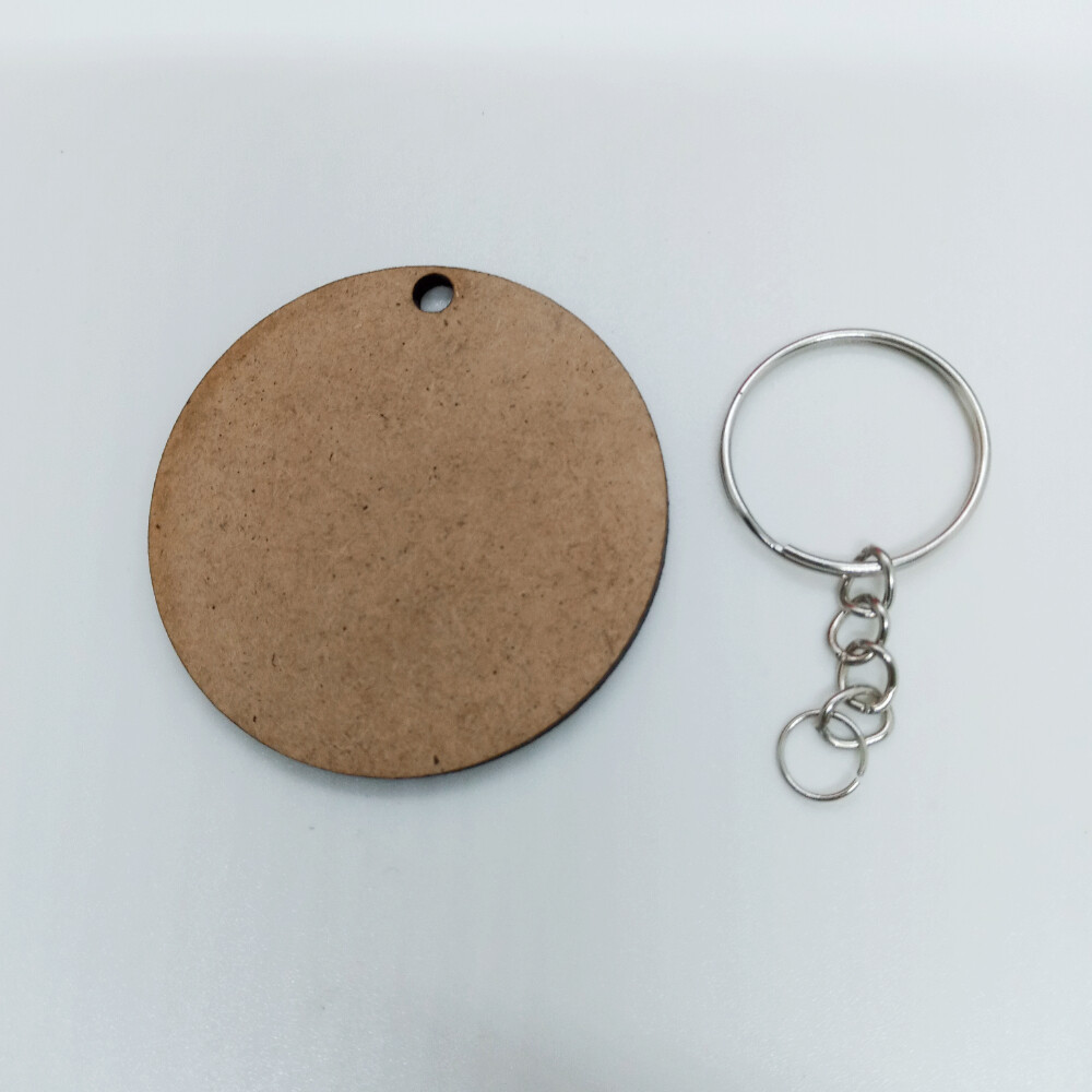 Kit Chaveiro Bolacha MDF Cru 5CM Lembrancinha Personalização