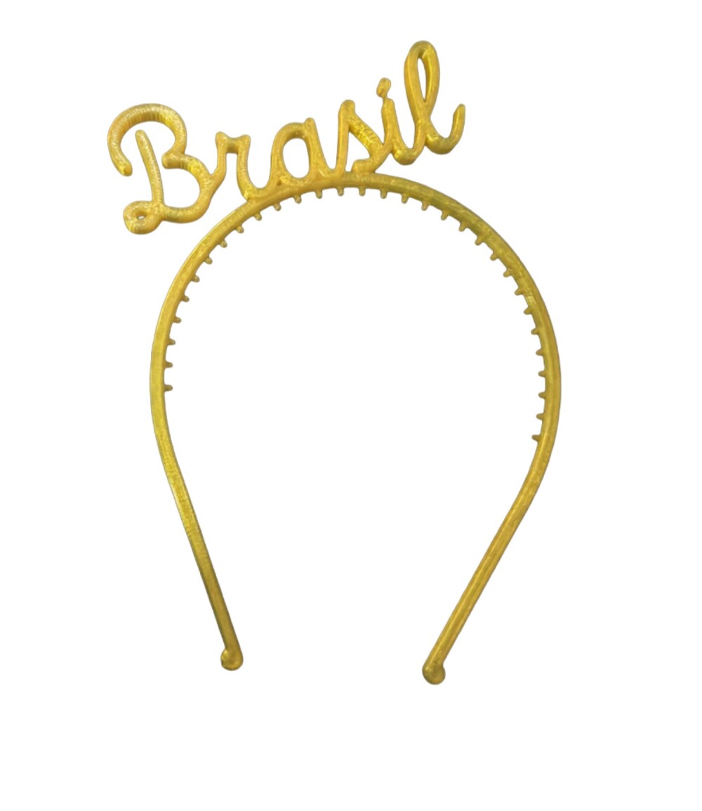 Tiara Brasil Copa do Mundo | Tiara Verde e Amarela Personalizada