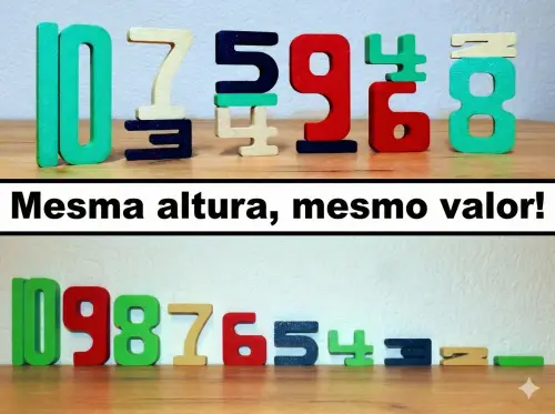 Kit Matemática Montessori: Números de Altura Proporcional