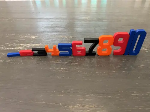 Kit Matemática Montessori: Números de Altura Proporcional