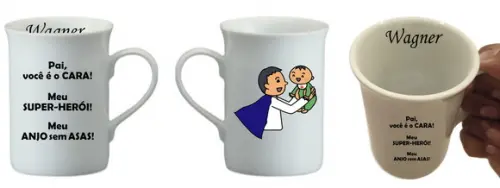 Caneca Pai Super-herói Personalizada