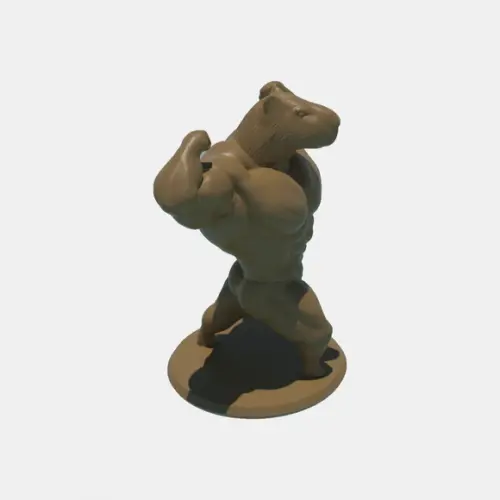 Capivara Bodybuilder - Escultura