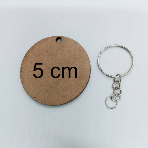 Kit Chaveiro Bolacha MDF Cru 5CM Lembrancinha Personalização
