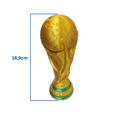 Réplica Taça Copa Do Mundo Troféu Decorativo Colecionador - 18,9cm