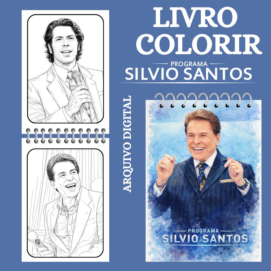 LIVRO DE COLORIR SILVIO SANTOS - Arquivo PDF para Impressão