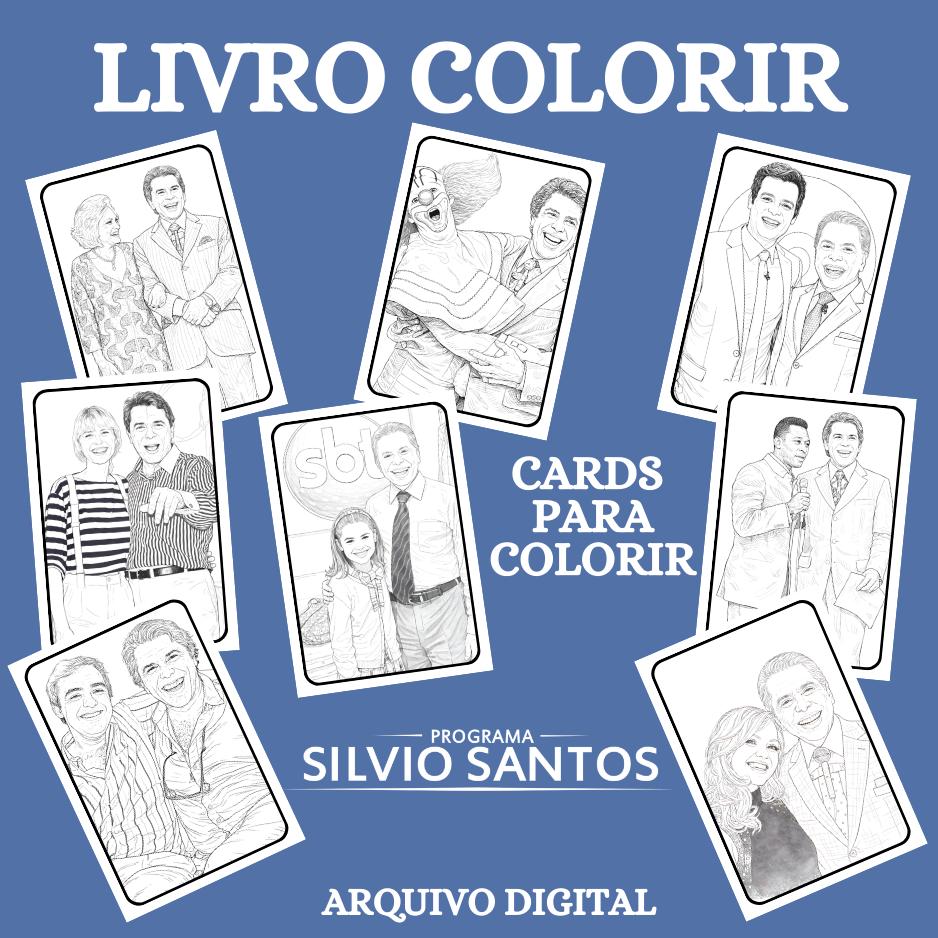 LIVRO DE COLORIR SILVIO SANTOS - Arquivo PDF para Impressão
