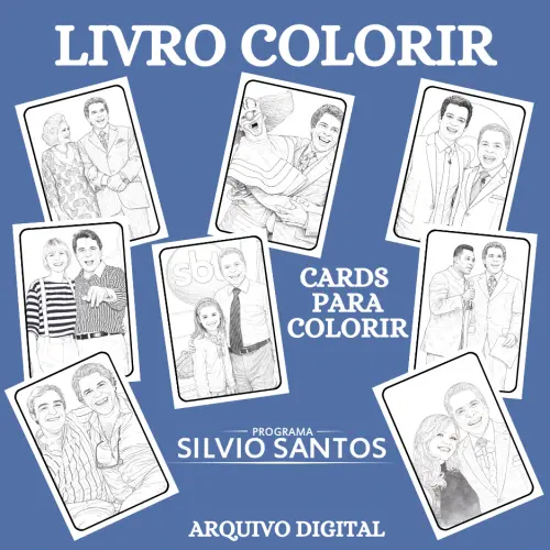 LIVRO DE COLORIR SILVIO SANTOS - Arquivo PDF para Impressão