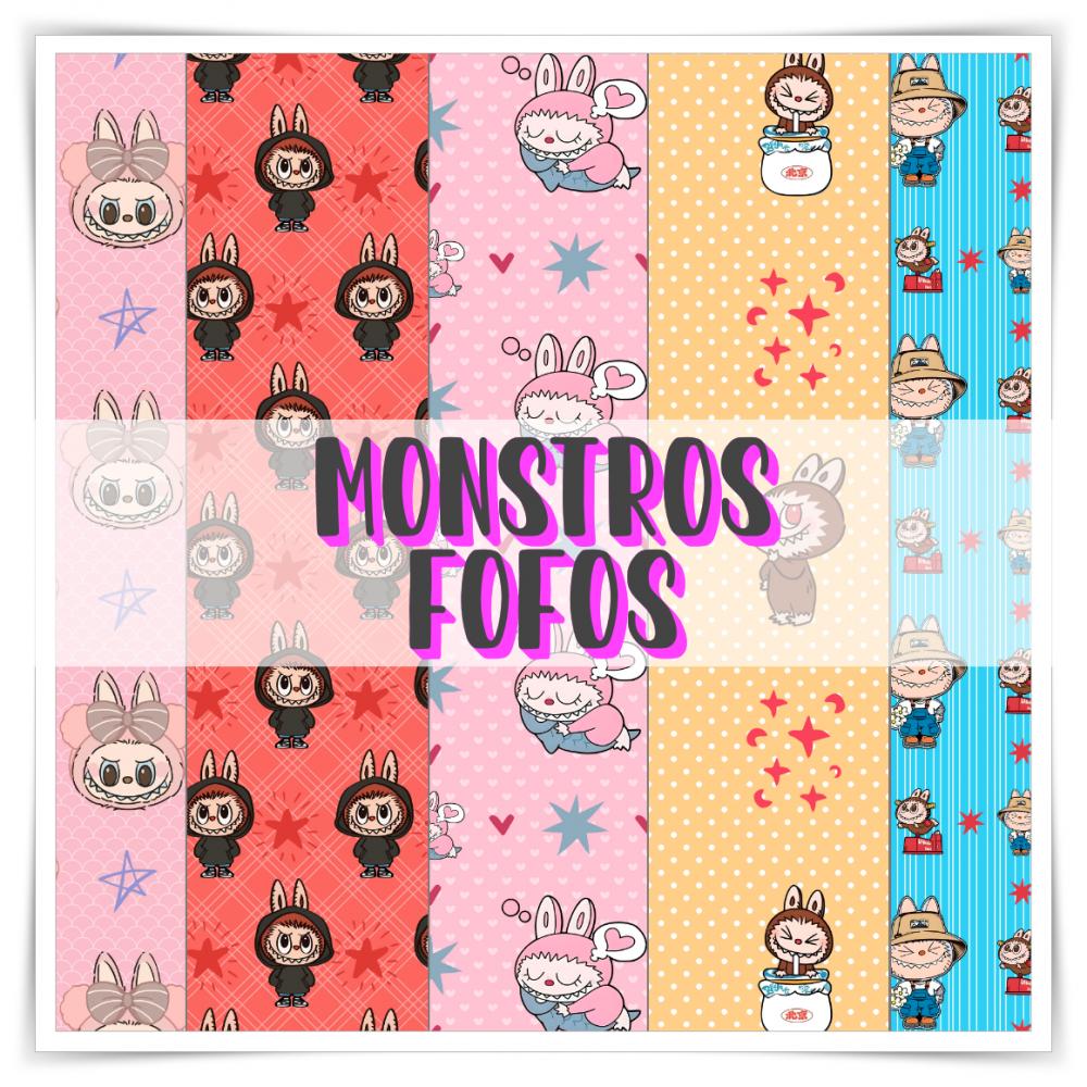 Monstros Fofos Papéis